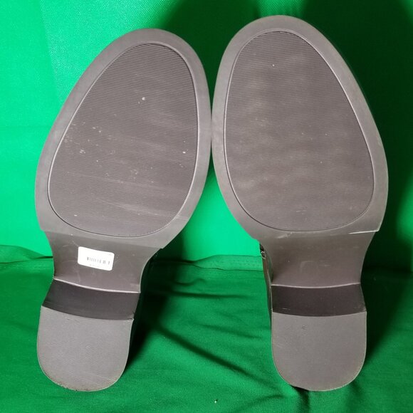 Lane Bryant Brown Chunky Lug Platform Ankle Boots Size 9 Wide Box Heel Sturdy - Picture 5 of 7